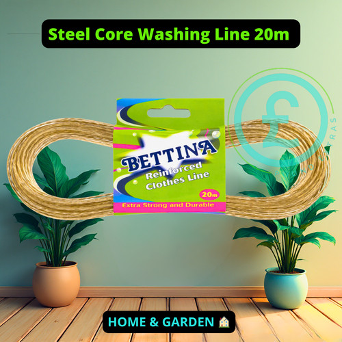 Steel core washing line 20m - steel,