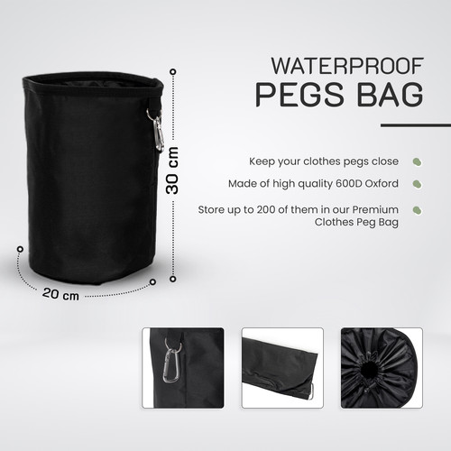 Waterproof pegs bag - waterproof, washing