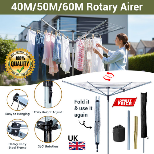 Heavy duty arm rotary airer - 4,