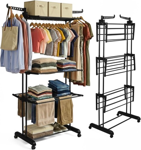 Tier foldable clothes airer - foldable,