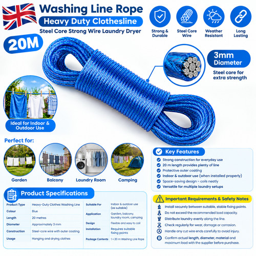 Washing line rope heavy duty - line,
