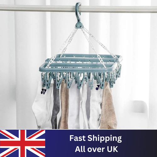 Clip foldable sock hanger - foldable,