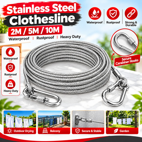 Stainless steel clothesline - stainless,
